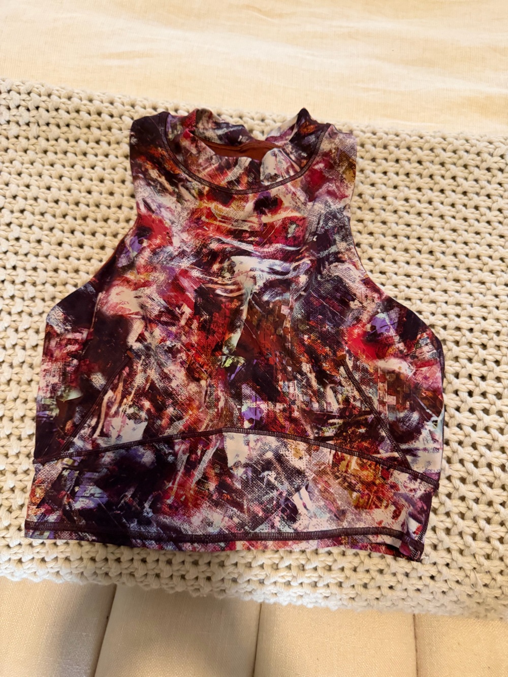 Lululemon Abstract Multi-Color Athletic Tank Top